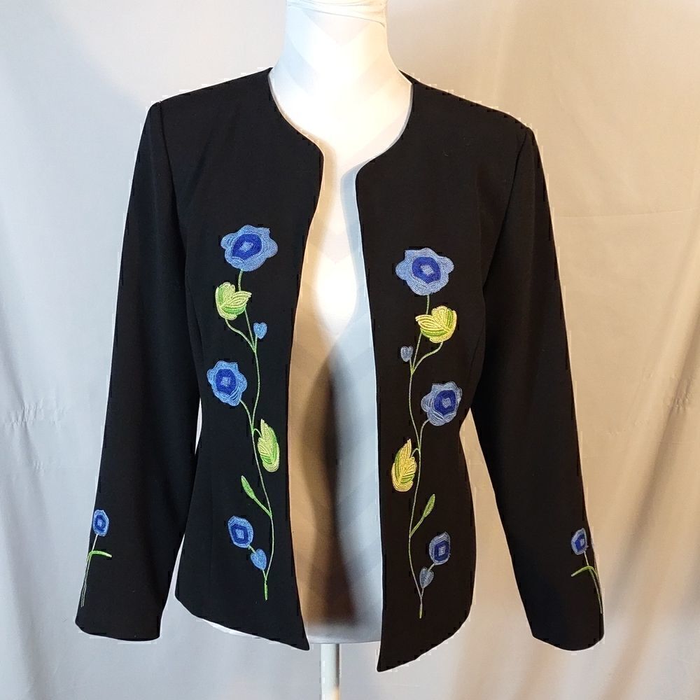 Russell Kemp Embroidered Open Front Jacket - Picture 7 of 7